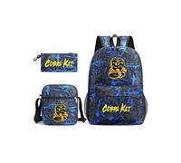 Conjunto de 3 mochilas, bolsos y estuches de lápices Karate Kid Val Armorr en azul