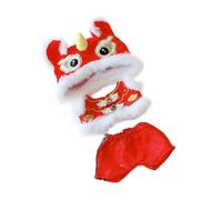 ＡＷＨＡＯ Conjunto de 3 Piezas de Ropa para Figuras de Danza del León, Disfraces de Cosplay, Ropa Suave para Muñecas de año Chino de 3,9 a 6,69 Pulgadas, Rojo