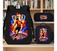 Conjunto de 3 piezas para mochila escolar con diseño divertido y multicolor: camiseta de fútbol, y . Ideal para fiestas, viajes, y regalo para .
