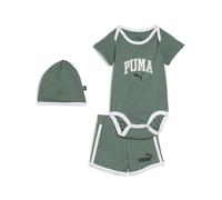 PUMA Conjunto 'MINICATS CLASS' verde / negro / blanco, Talla 62