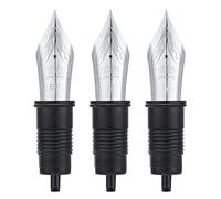 Conjunto de 3 puntas de repuesto para pluma estilográfica Jinhao X159, 1935 y 9019 (EF, F y M) con ribete plateado