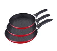 Conjunto de 3 Sarténs Red E Marble San Ignacio - (Ø16+20+24cm) - Aluminio Prensado