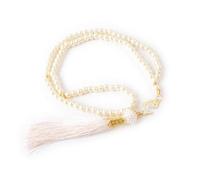 Conjunto de 30 Tasbeeh musulmán 99 cuentas, regalo musulmán, cuentas de oración Tasbih, Islamic Eid Ramadán Regalo (blanco)