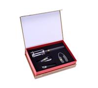 Conjunto de 4 accesorios para vino con sacacorchos de presión de aire - Laguiole