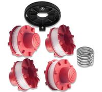 Conjunto de 4 bobinas,1 tapa de bobina y 1 resorte,Bobina de hilo diseñada para desbrozadoras,compatible con Einhell GE-CT 36/30 Li,Longitud de 8 metros y diámetro de 2 milímetros, fabricada en nylon