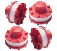 Conjunto de 4 bobinas, Bobina de hilo diseñada para desbrozadoras, compatible con Einhell GE-CT 36/30 Li. Longitud de 8 metros y diámetro de 2 milímetros, fabricada en nylon.