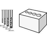 Dremel Brocas 636 – Juego 4 brocas titanio 3/4/5/6 mm para madera/laminado/aglomerado/contrachapado