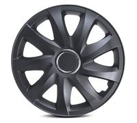 Conjunto de 4 cubiertas y protectores DR en negro mate para auto 16 pulgadas