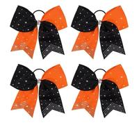 Conjunto de 4 lazos for el pelo con diadema for animadores, fiestas y uso diario Para Animadoras(ORANGE)