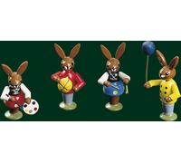 Conjunto De 4 Piezas De Conejos De Pascua Decoración De Pascua NUEVO 13070