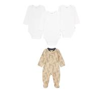 Conjunto de 4 Piezas Huggies Babywear en Algodón Orgánico (Pijamas y Bodies)