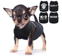 Conjunto de 4 Piezas para Perros Pequeños - Ropa de Chihuahua, Yorkie, Machos - Patrón Divertido, Transpirable, Ligera, Suave (Talla S)