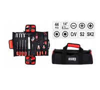 Conjunto de 44 piezas - YATO - YT-39280 - Llaves planas 6x7-14x15 - Puntas S2 1/4" - Estuche transformable