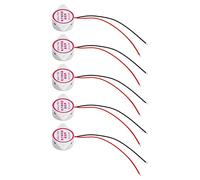 Conjunto de 5 Piezas Zumbador Activo 80dB, Alarma Eléctrica Piezoeléctrica, Material ABS, Alta Sensibilidad, Fácil Instalación (Blanca)