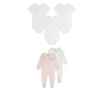 Conjunto de 5 Pijamas y Bodies Huggies Babywear con Pies