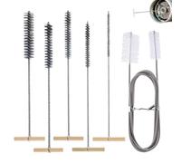 Conjunto de 6 Piezas Botella de Limpieza Cepillos Botella de Limpieza Cepillos Nylon Cepillos de Botella Cepillo de Alambre de Taladro Multifuncional Herramienta de Limpieza para Tuberías Robusto