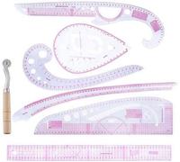 Conjunto de 7 Piezas Regla métrica Francesa, Recortadora de Ropa Curva de plástico Regla de Costura Adecuada para Costura Confección Patrón Diseño Dibujo Elaboración de Plantillas