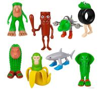 Conjunto de 8 figuras italianas Brainrot, Tralalero Tralala & Bombardino Crocodilo, Figuras de acción Brainrot con la figura Cappuccino Assassino, decoración de oficina para coleccionistas&Regalos