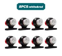 Conjunto de 8 luces indicadoras de giro de cara para coche y camión de 12-24V, ámbar, para remolque, camión y caravana