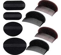 Conjunto de 8 Piezas Base de Aumento de Volumen de Cabello Herramienta Trenzado de Inserción Pinza Peine de Aumento de Cabello Bollos de Esponja Accesorios para Mujeres Niñas Peinado de Bricolaje