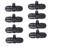 Conjunto de 8 piezas de Accesorios para Riego por Goteo de Tubería de 1/2 a 1/4 (ID de 1/2'' de 0.60''-0.63'') 16mm, Conectores en T con Espiga Bloqueados