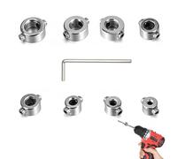 Conjunto De 8 Piezas Tope De Profundidad Anillo, Tope De Profundidad Del Bosque, Anillos De Parada De Profundidad, Para Bosques Control Preciso De Perforación Topes, Con Llave Seis Pans