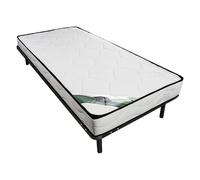 Conjunto de 90 x 190 cm. Somier de láminas + colchón de espuma y tela de bambú - KANANI de NATUREA