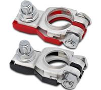 Conjunto de abrazadera de Terminal de Cable de batería, conector de terminales de batería de automóvil, positivo y negativo, 1 par