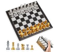 Conjunto de - ABS Magnetic Chess Board | 9.84 Pulgadas Juegos de Mesa | Juego de de Viajes portátiles para niños, Adolescentes y Adultos, Juguete lógico Educativo para Principiantes, a