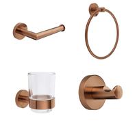 Conjunto de Accesorios de Baño de 4 Piezas - Cobre Satinado - Alara
