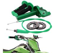 Conjunto de Acelerador Moto con Cable y CNC Puño Rapido Universal para Manillares de 7/8" (22 mm) para la Mayoría de las Motocicletas CRF YZ PW KX KLX RM DR DRZ 110cc 125cc 150cc Dirt Pit Bike-Verde