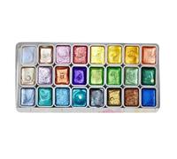 Conjunto De Acuarelas Perladas - Acuarelas Metálicas Sólidas Y Sólidas, Paleta De Kit De Pintura Artística Perlada | Kits De Pintura Artesanía Finamente Molidos Para Artistas Profesionales, Estudio
