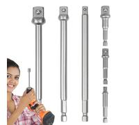 Conjunto de adaptador de enchufe, adaptador de enchufe de perforación de alimentación,Conjunto de adaptador de enchufe multipropósito metálico - 6x accesorios de perforación portátiles para amelio