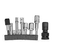 Conjunto de adaptador de socket 11pcs | Chrome V Steel Hex vástago para destornillador neumático/herramienta eléctrica | Locking automático de diseño sin caída | Kit de biela de