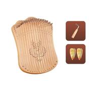 conjunto de adornos de instrumentos musicales Arpa de 17 cuerdas de madera maciza de haya, modelo clásico en miniatura, artesanía, joyería de arpa, mini accesorios portátiles creativos únicos, instrum
