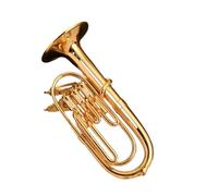 conjunto de adornos de instrumentos musicales Mini modelo Micro grande, Mini instrumento Musical pequeño, exquisita miniatura, decoración hecha a mano, Mini bocina de barítono (Size : 15cm)