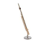 conjunto de adornos de instrumentos musicales Pequeña decoración chapada en Latón dorado trompeta trombón arpa flauta modelo mini pequeño instrumento musical exquisita miniatura (Color : 3)