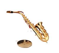 conjunto de adornos de instrumentos musicales Saxofón Alto Micro instrumento Mini decoración bonita modelo creativo artesanías accesorios únicos llevar saxofón (Size : 14)