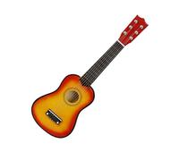 conjunto de adornos de instrumentos musicales Ukelele de bajo pequeño de 6 cuerdas instrumento musical artesanal miniguitarra pequeña en miniatura de madera modelo de adorno de joyería hecho a mano (