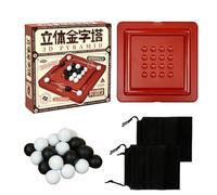 Conjunto de ajedrez 3D, Tablero de ajedrez 3D,Puzzle Smart Pyramid Interactive Games | Juguete de multijugador cognitivo Educativo de Viaje portátil para niños Familia de Adultos, Fiesta en el Aula