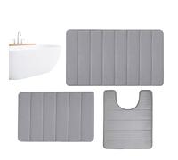 Conjunto de alfombras de baño genérico - Conjuntos de puertas antideslizantes, baños de microfibra suave | Alfombra de baño absorbente cómoda, compañero suelo sostenible para restaurantes de gimnasio