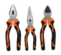 Conjunto de alicates de 3pcs, alicates de electricista de acero a prueba de óxido con mango no deslizante incluye 8 combinados y 6 diagonales y 6 nosepinzas largas para electricista