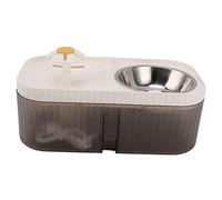 Conjunto de Alimentación de Agua y Alimentos, Filtración Efectiva de Alta Capacidad de 3L Fácil de Limpiar 2 en 1 Alimentador de Mascotas para Perros de Tamaño Mediano (White)
