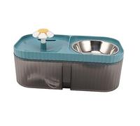 Conjunto de Alimentación de Agua y Alimentos, Filtración Efectiva de Alta Capacidad de 3L Fácil de Limpiar 2 en 1 Alimentador de Mascotas para Perros de Tamaño Mediano (Blue)
