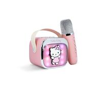 Conjunto DE Altavoz Y MICROFÓNO INALÁMBRICOS para Karaoke Hello Kitty con LUZ LED