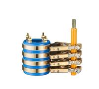 Conjunto de anillo deslizante de cuatro vías anillo deslizante conductor soporte de cepillo de carbón de cobre máquina de embalaje anillo de retorno de sello anillo de cobre(Type2)