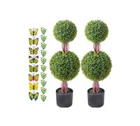 Conjunto de Árboles Topiarios - DUOKU - Doble - 8 Pulgadas - 2 Piezas - Resistente a los UV