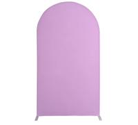 Conjunto de Arco for Fiestas, Bodas y Festivales, Pantalla elástica Licra, decoración Banquetes, sección Tela con Estante en Forma U (sin Estante) Cubierta de Arco de Boda(Purple,240X140cm)