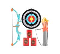 Conjunto de arco y flechas para niños-Duoku-Conjunto de tiro con arco luminoso LED-10 flechas de succión-Objetivo suspendido-Carcaj