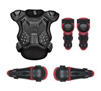 Conjunto De Armadura Corporal Motocicleta con Protector De Pecho Espalda Hombros Codos Y Rodillas, Equipo De Protección Ajustable para Motocross, Moto De Cross, ATV Y Enduro